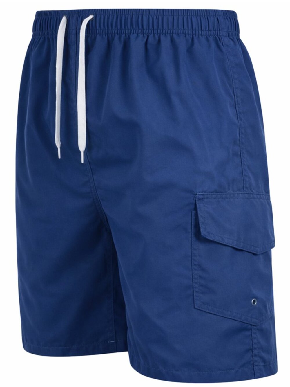 Men Swim Trunks, Men Board Shorts Cargo Pocket Bathing Suit Navy & Turq, 2-Pack - Picture 9 of 11